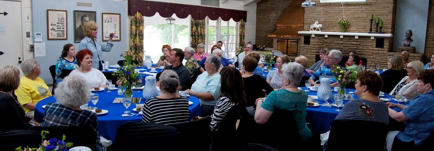 Seniors honored at a tea at the Atkinson Heritage Center